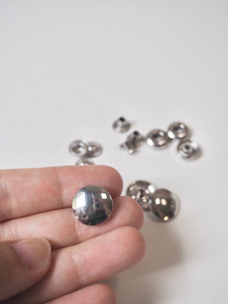 Silver Press Studs 15mm/24L