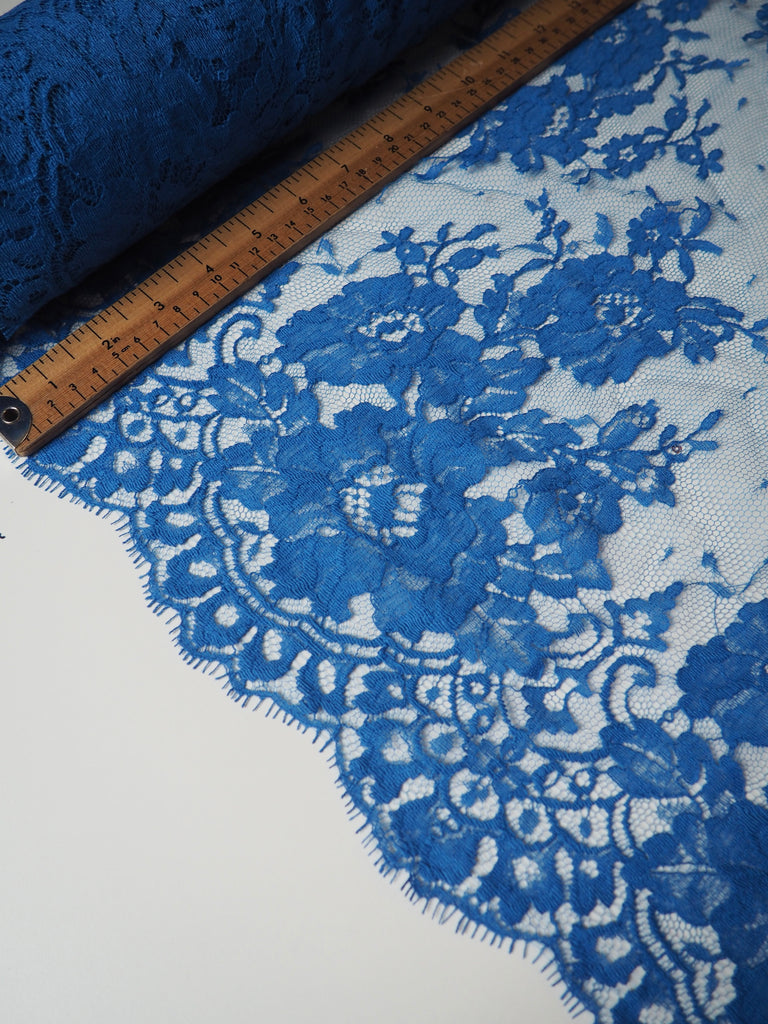 Sapphire Floral Scallop Lace