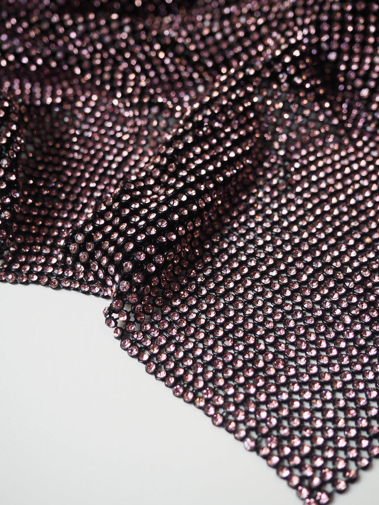 Light Pink Crystal Black Chainmail