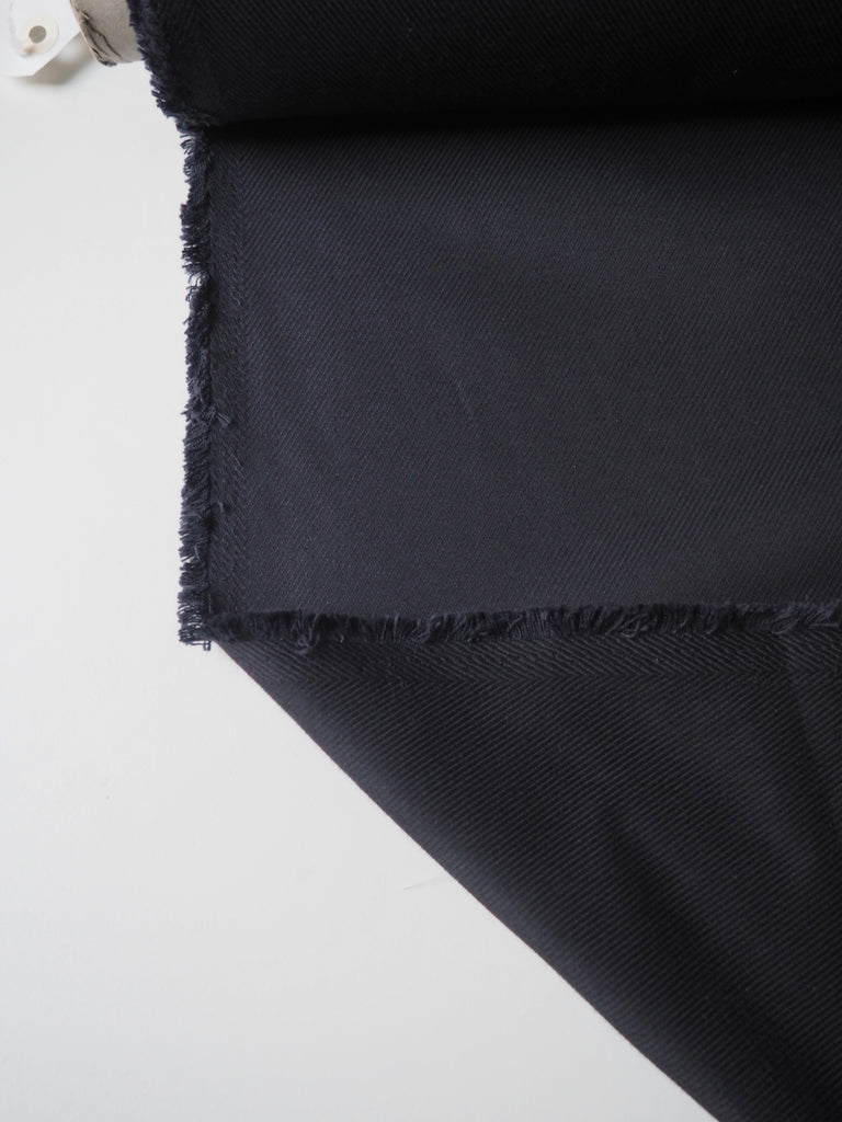 Midnight Cotton/Viscose Twill