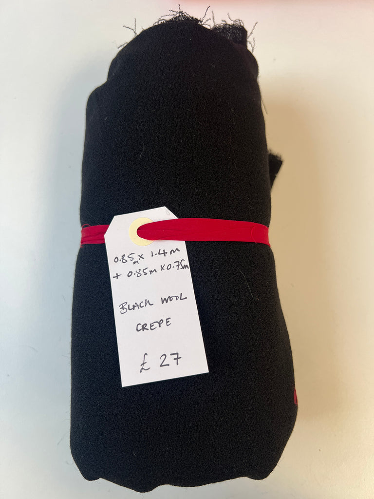 Black Wool Crepe Remnant