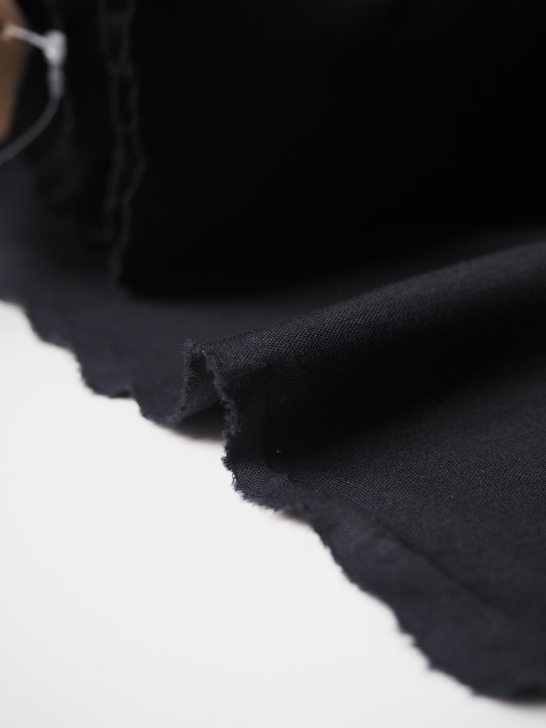 Black Organic Cotton Interlock Jersey
