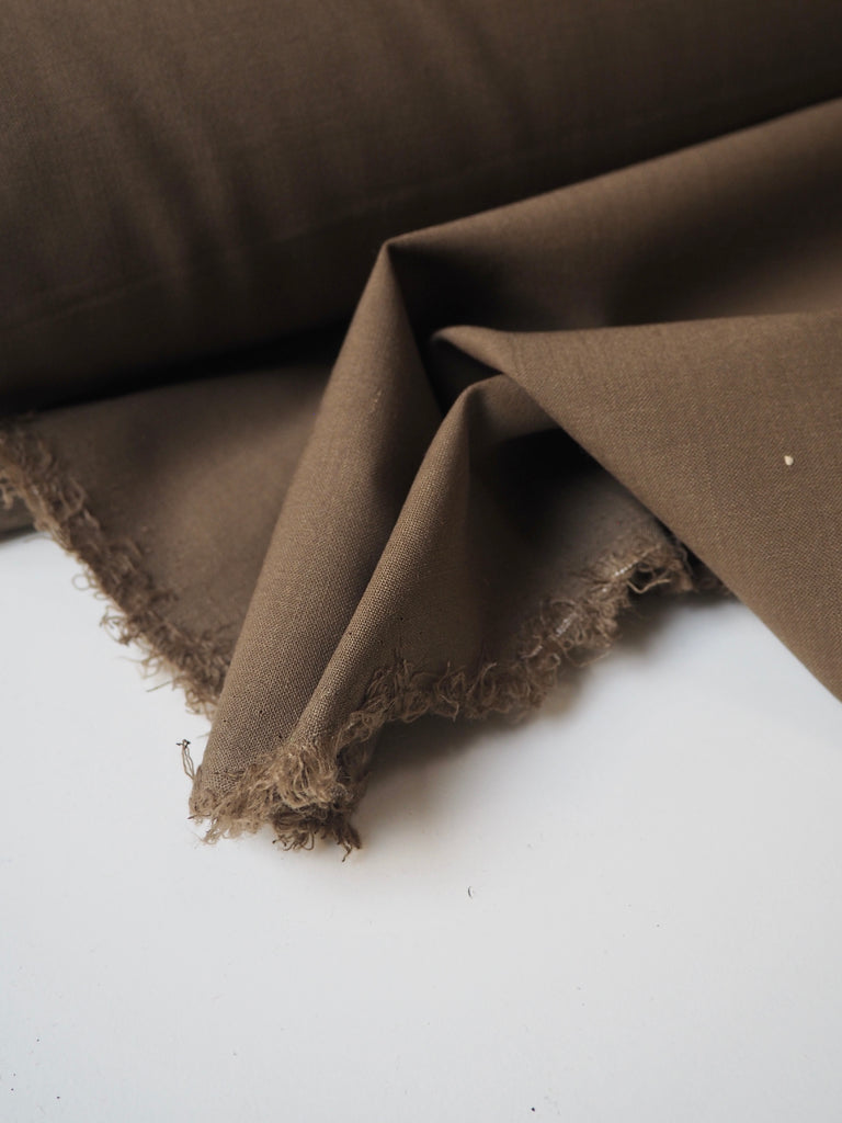 Mocha Stretch Wool Blend Suiting