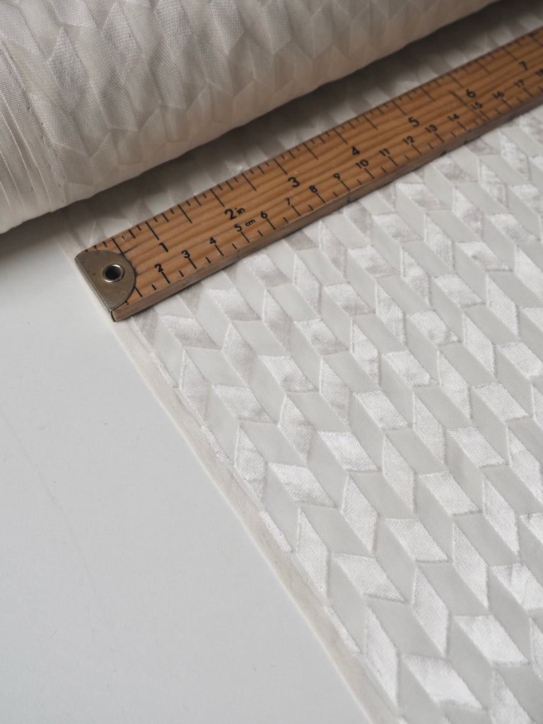 Ivory Burnout Silk Chiffon