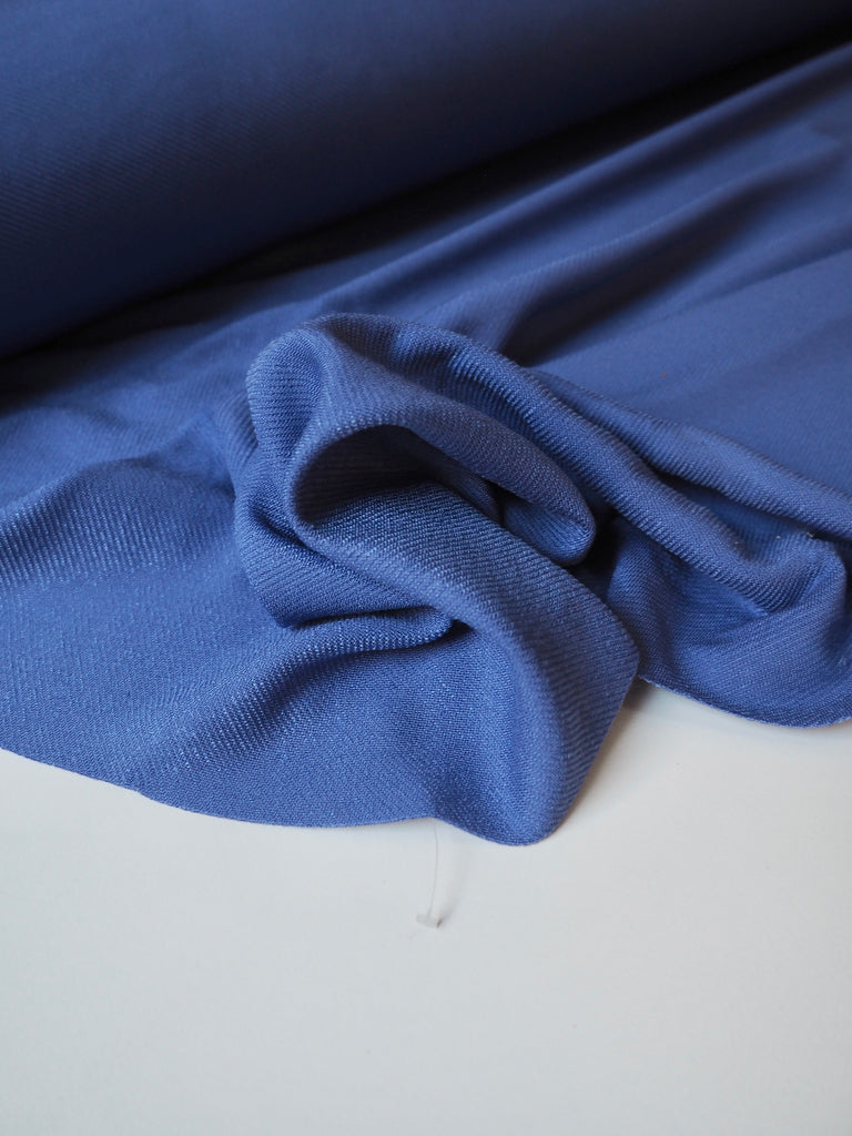 Periwinkle Viscose Satin Twill Jersey