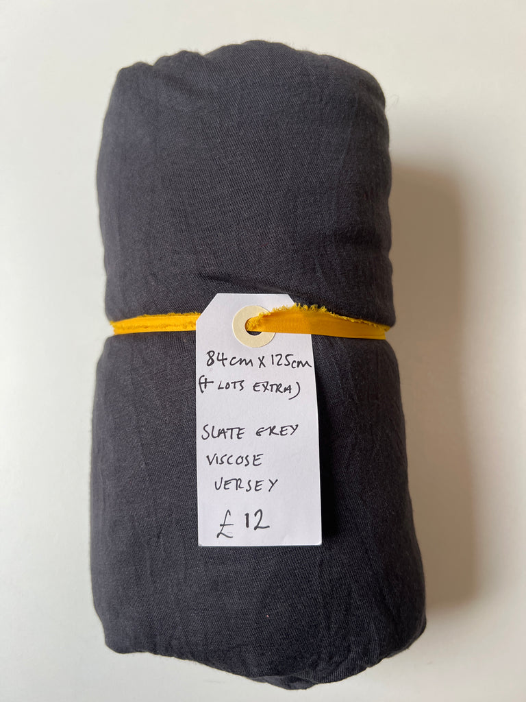 Slate Grey Viscose Jersey Remnant