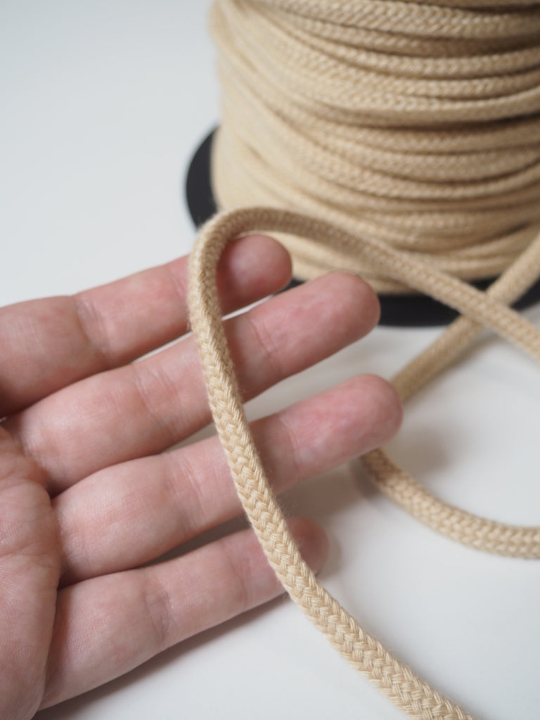 Sand Cotton Blend Braided Cord 6mm