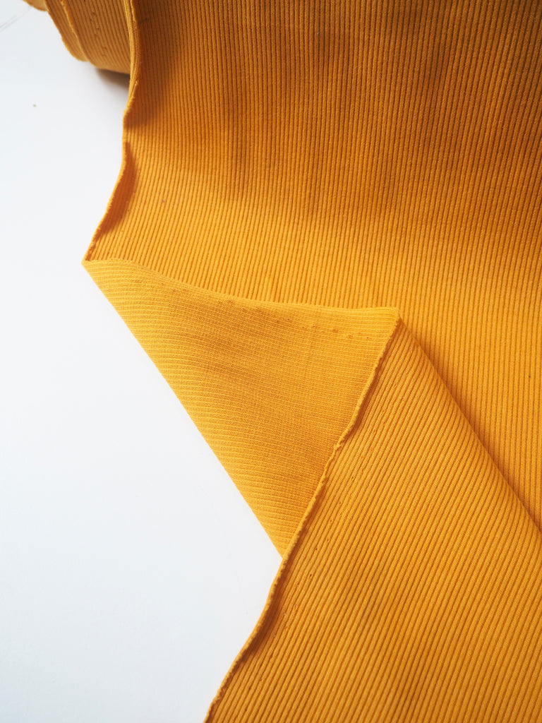 Marigold Cotton 2x2 Rib Jersey