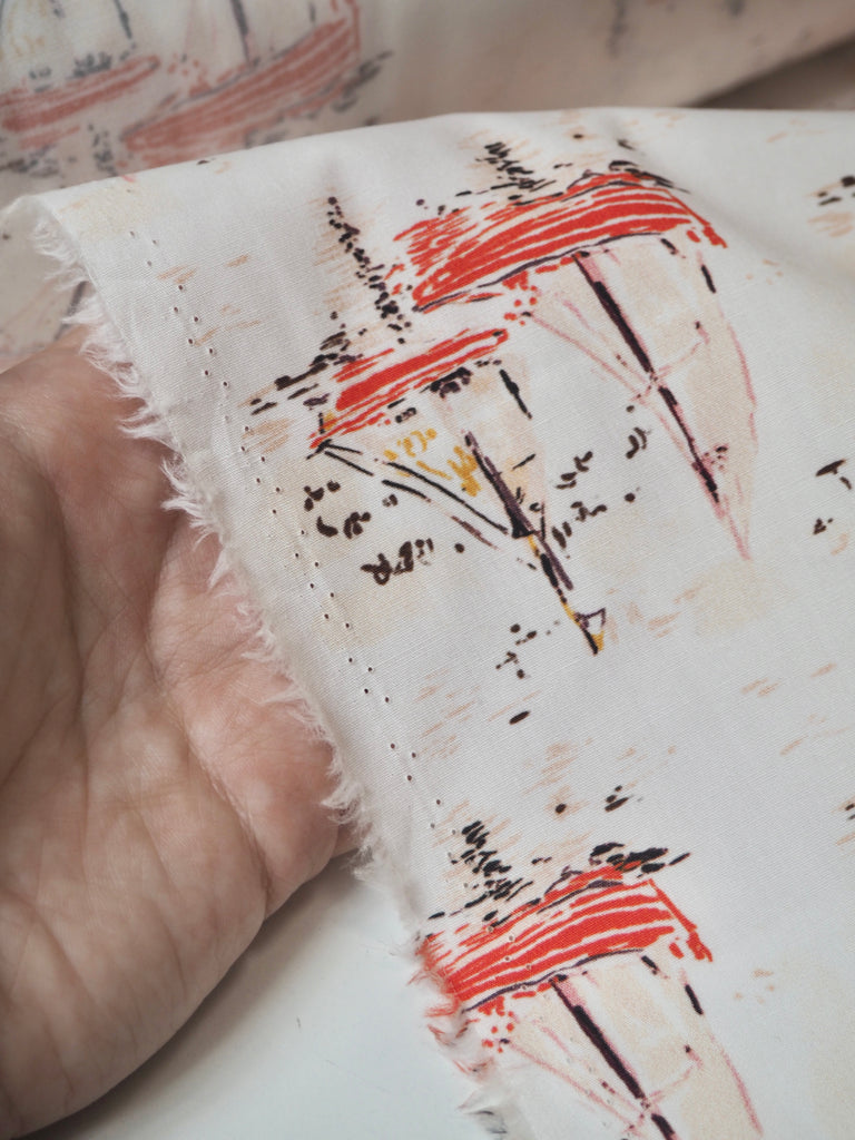 Sailboat Cotton Poplin