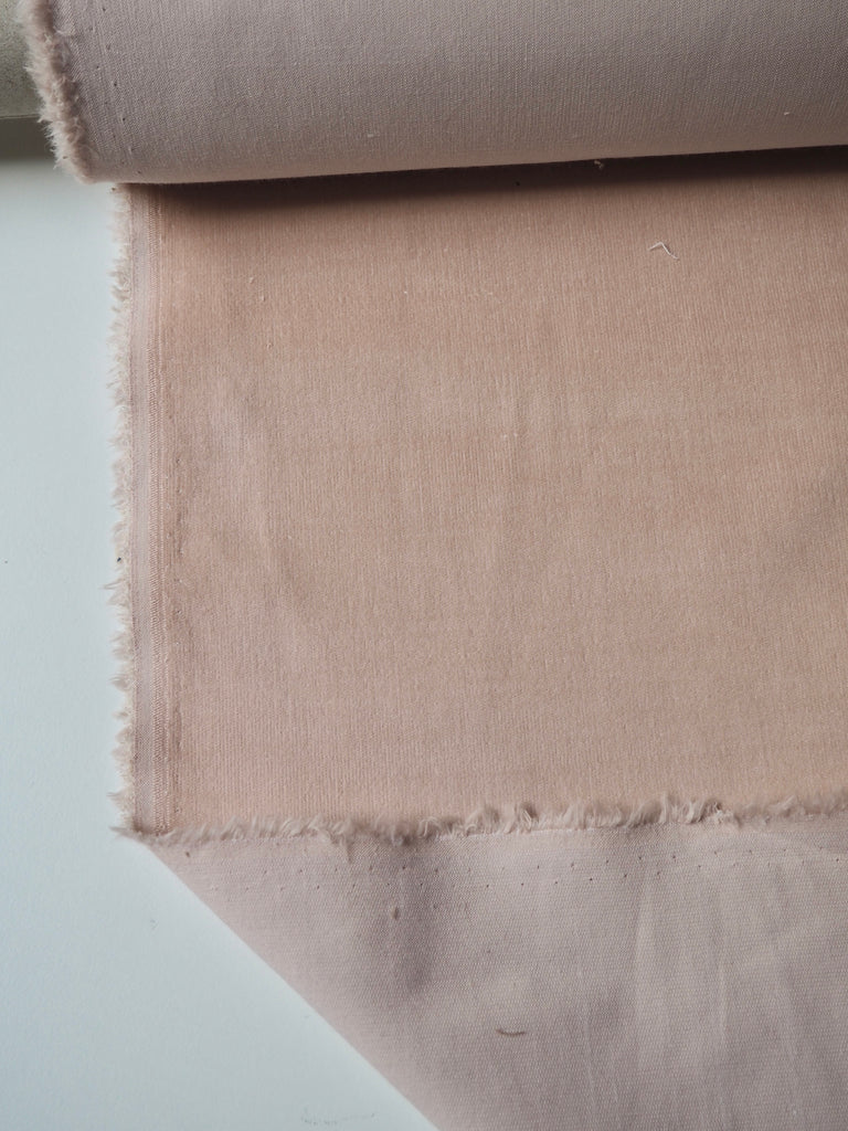 Pale Pink Stretch Cotton Micro Corduroy