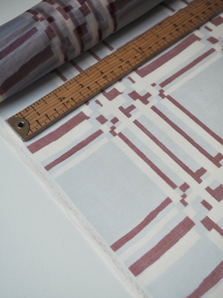 Painted Grid Silk Organza