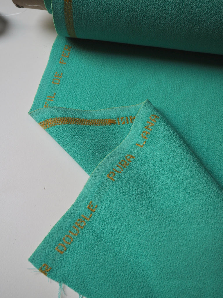 Soft Turquoise Double Wool Crepe
