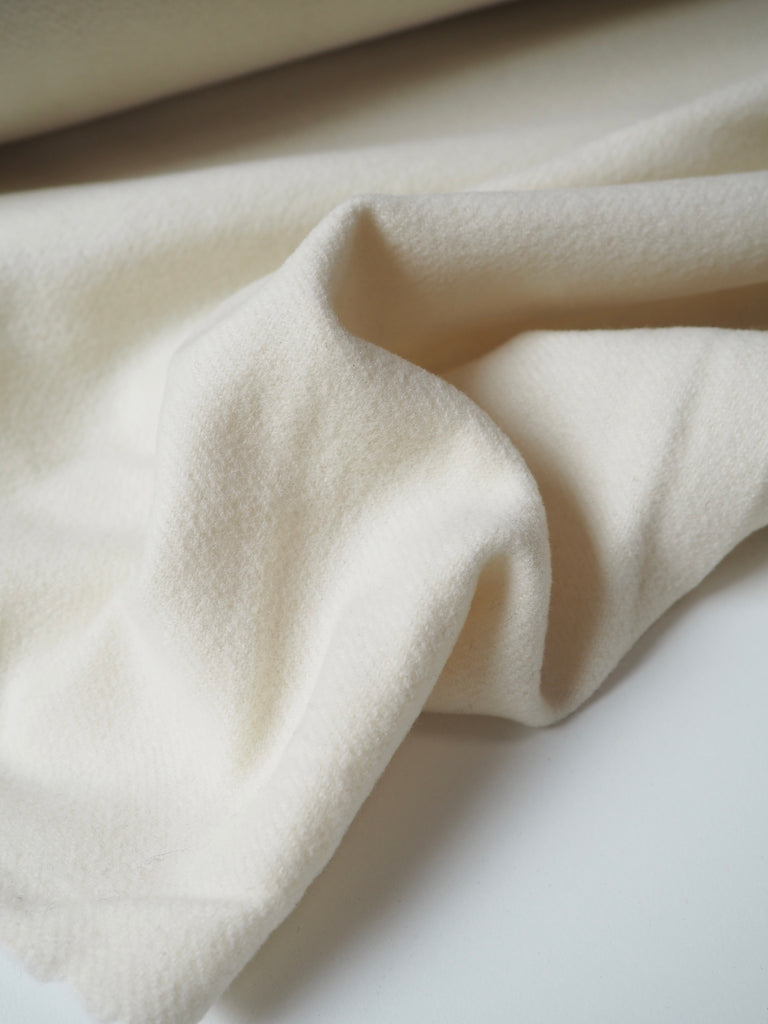 Cream Wool Twill Coating