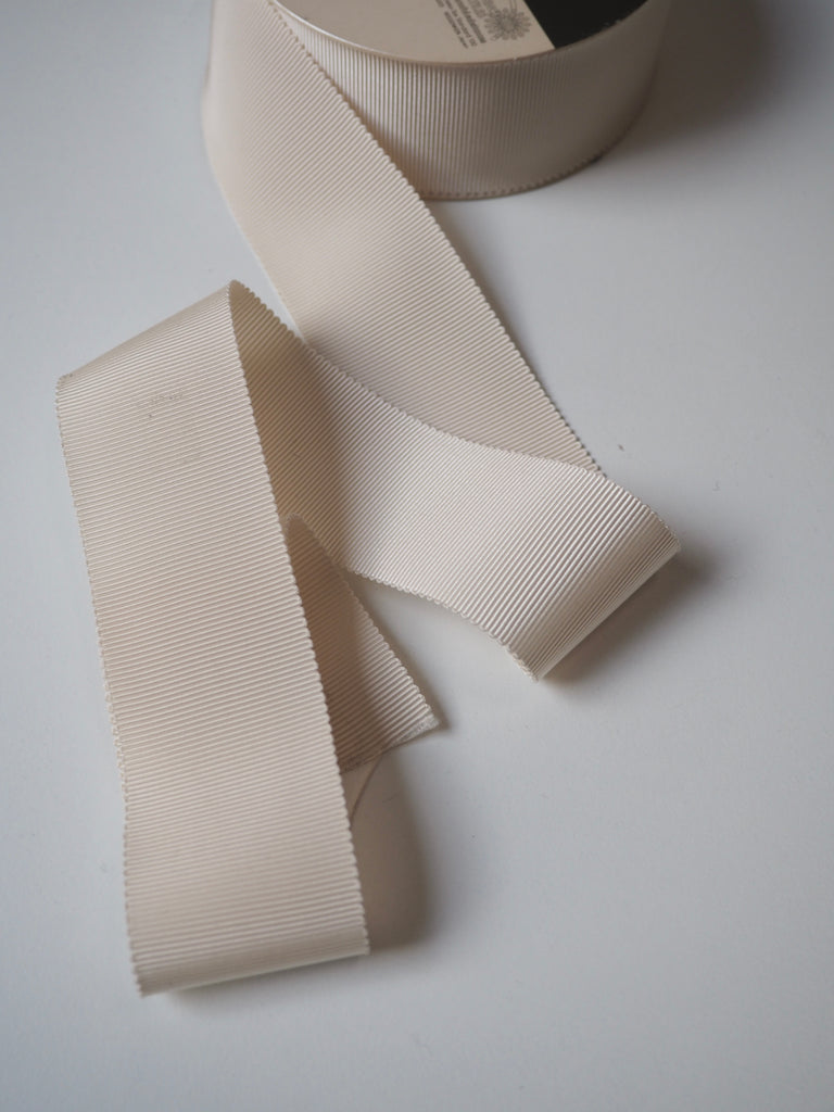 Mokubu Cream Grosgrain Ribbon 36mm