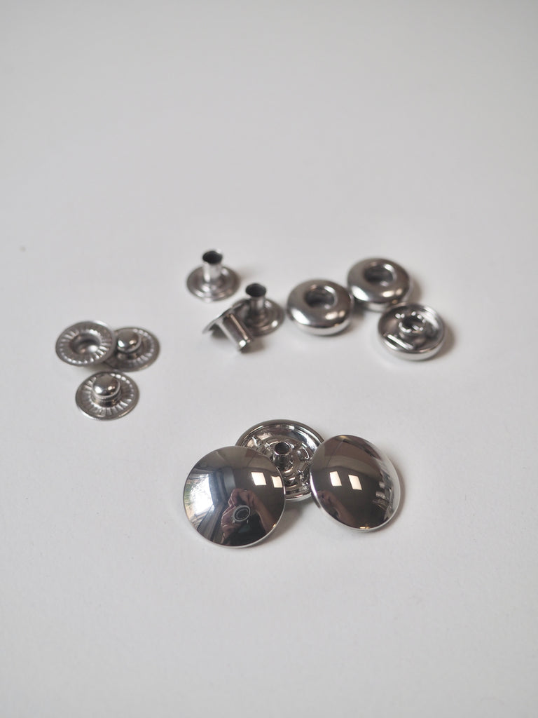 Silver Press Studs 15mm/24L