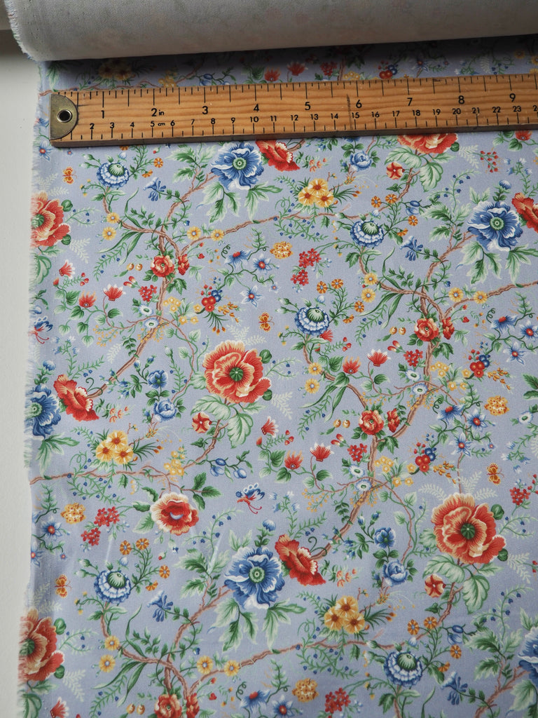 Liberty Blue Garden of Life Cotton Twill