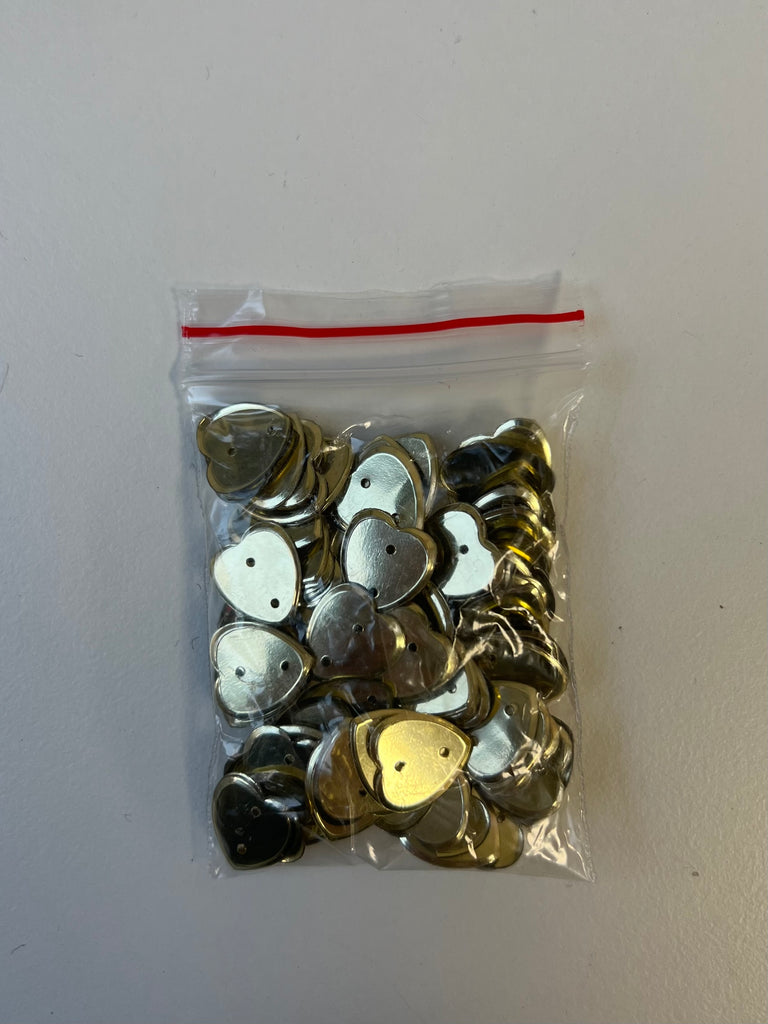 Gold Heart Sequins 6g