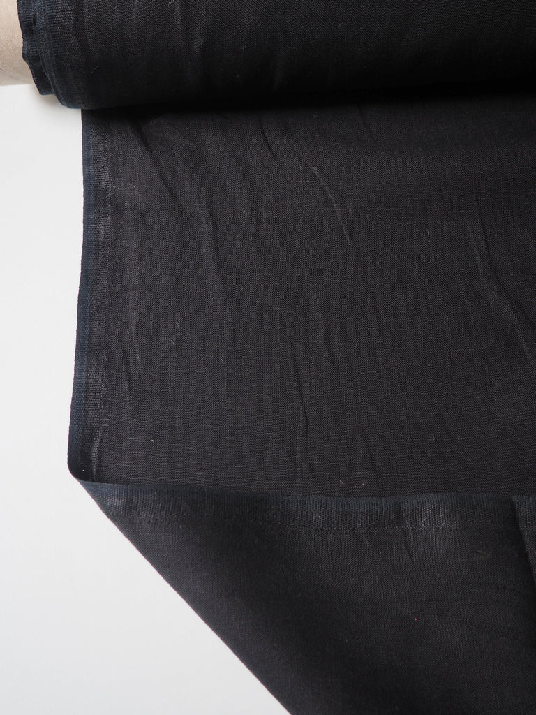 Black Mediumweight Linen