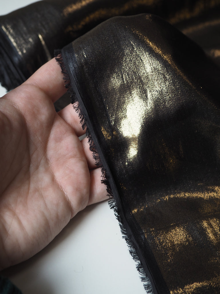 Bronze Foiled Chiffon