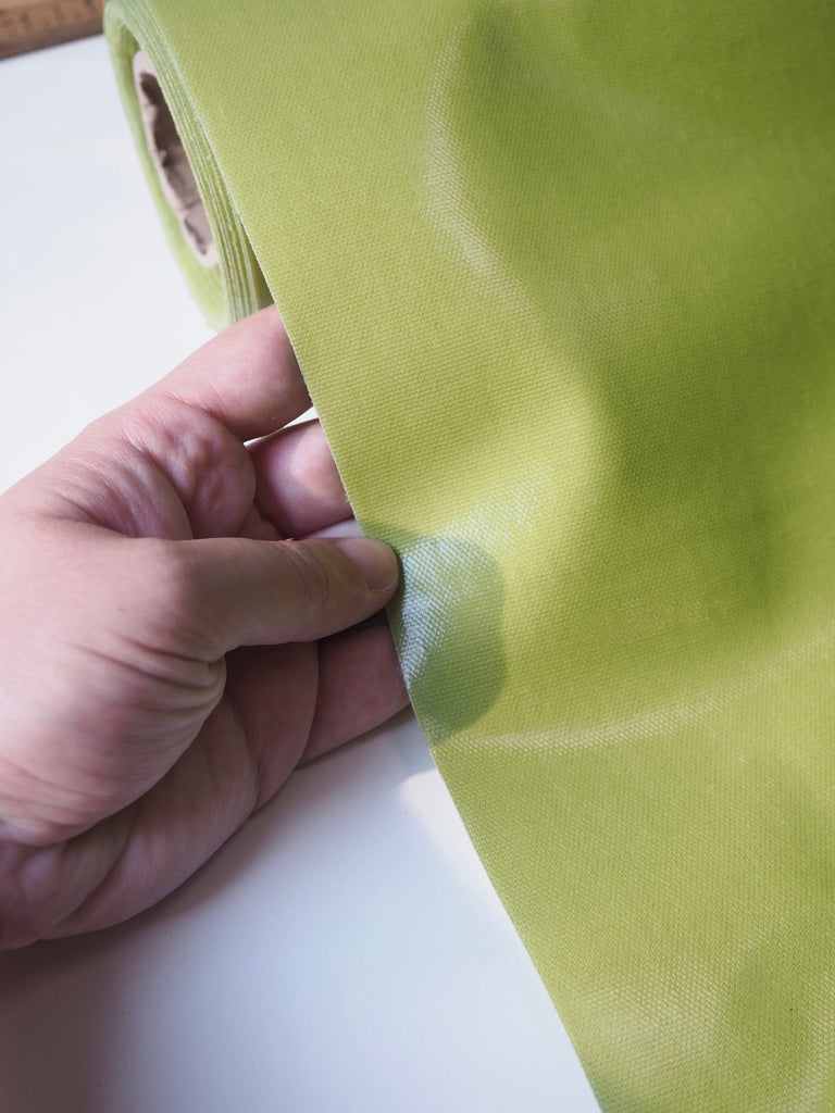 Pistachio Patent Cotton Oilcloth