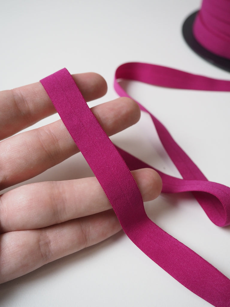 Magenta Fold-Over Elastic 14mm