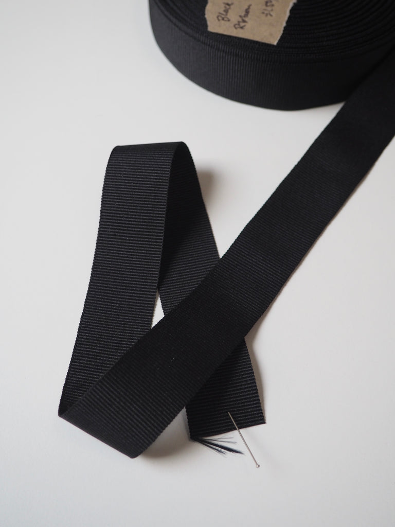 Black Grosgrain Ribbon 27mm