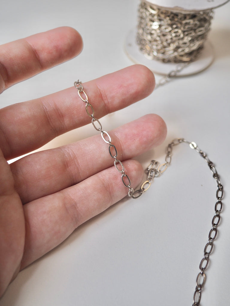 Silver Dainty Metal Chain 4mm