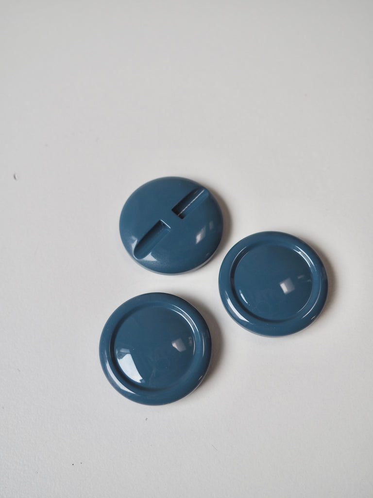 Blue Rimmed Channel Hole Buttons 30mm/48L