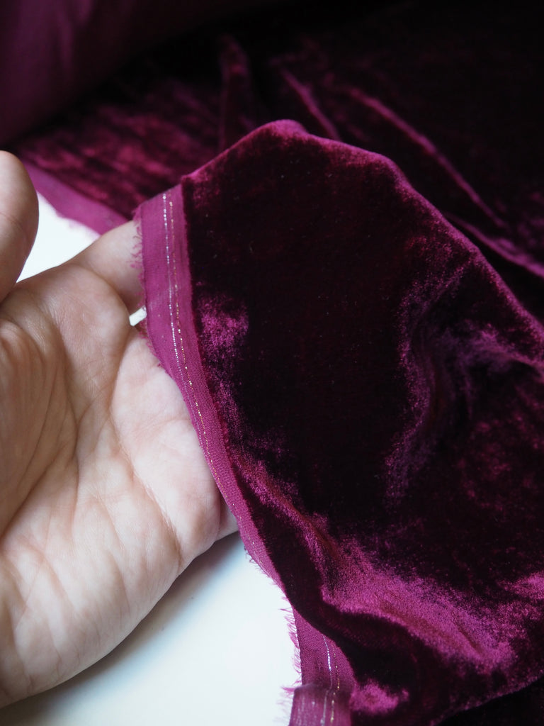 Berry Silk/Viscose Velvet