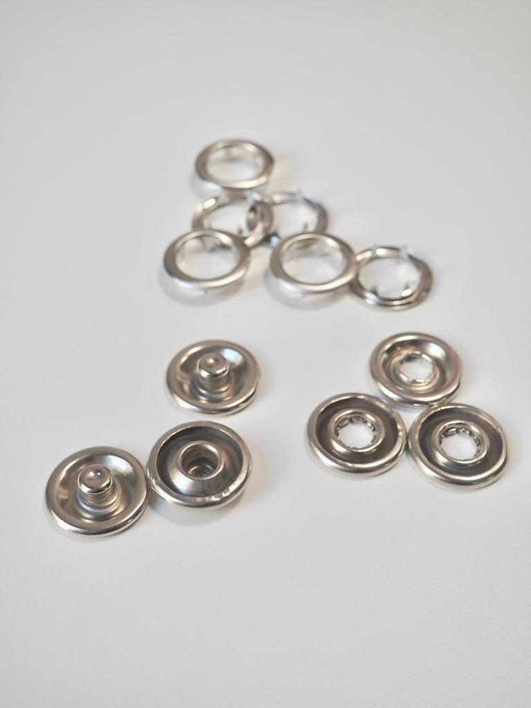 Large Silver Press Studs 25mm/40L