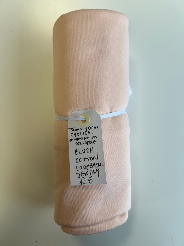 Blush Cotton Loopback Jersey Remnant
