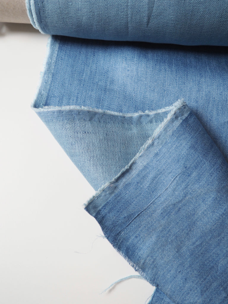 Blue Denim Linen/Viscose