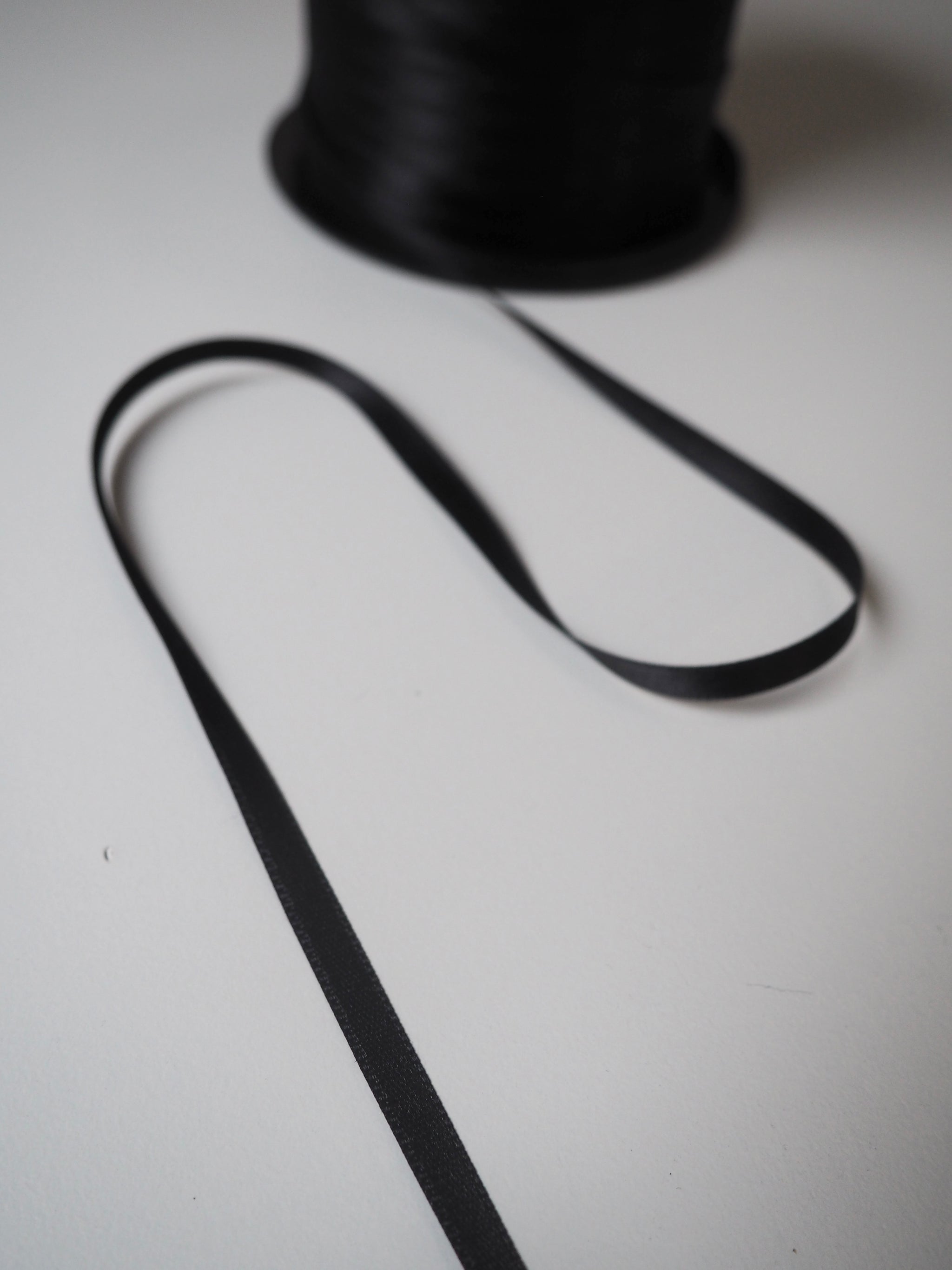 Black Double Faced Satin Ribbon 6mm The New Craft House