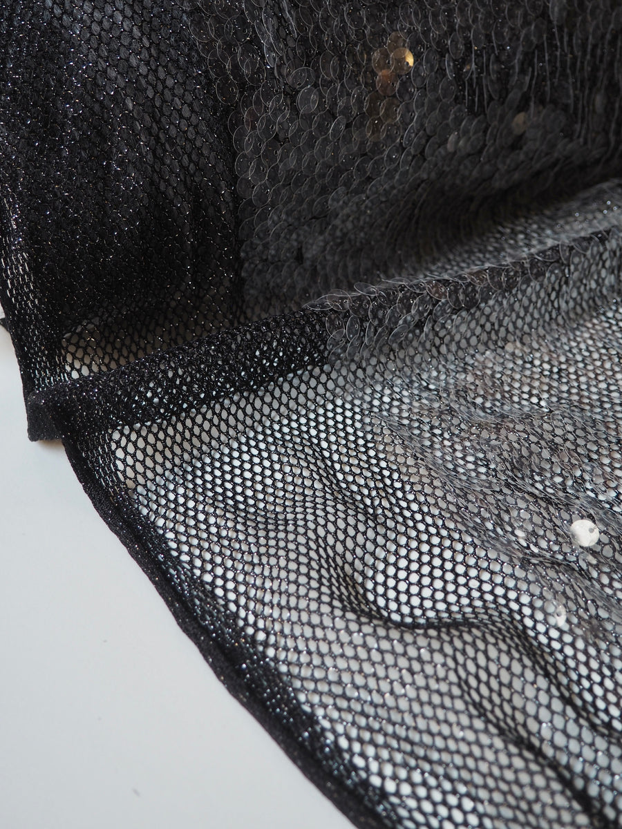 Translucent Sequin Black Silver Lurex Mesh – The New Craft House