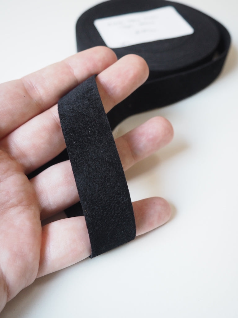 Black Faux Suede Tape 20mm