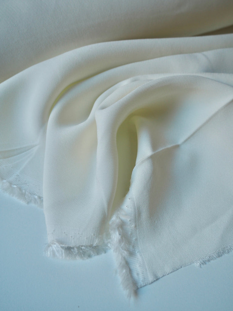 Ivory Mediumweight Viscose Crepe