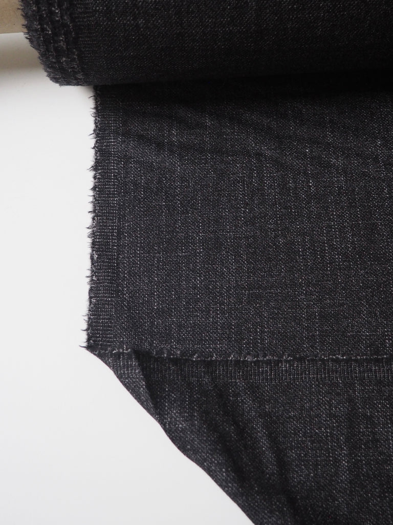 Black Marl Wool/Silk/Cashmere Suiting