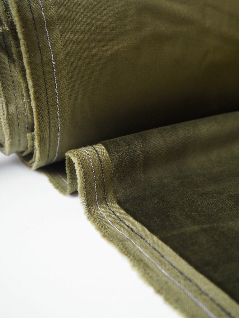 Moss Cotton Velvet