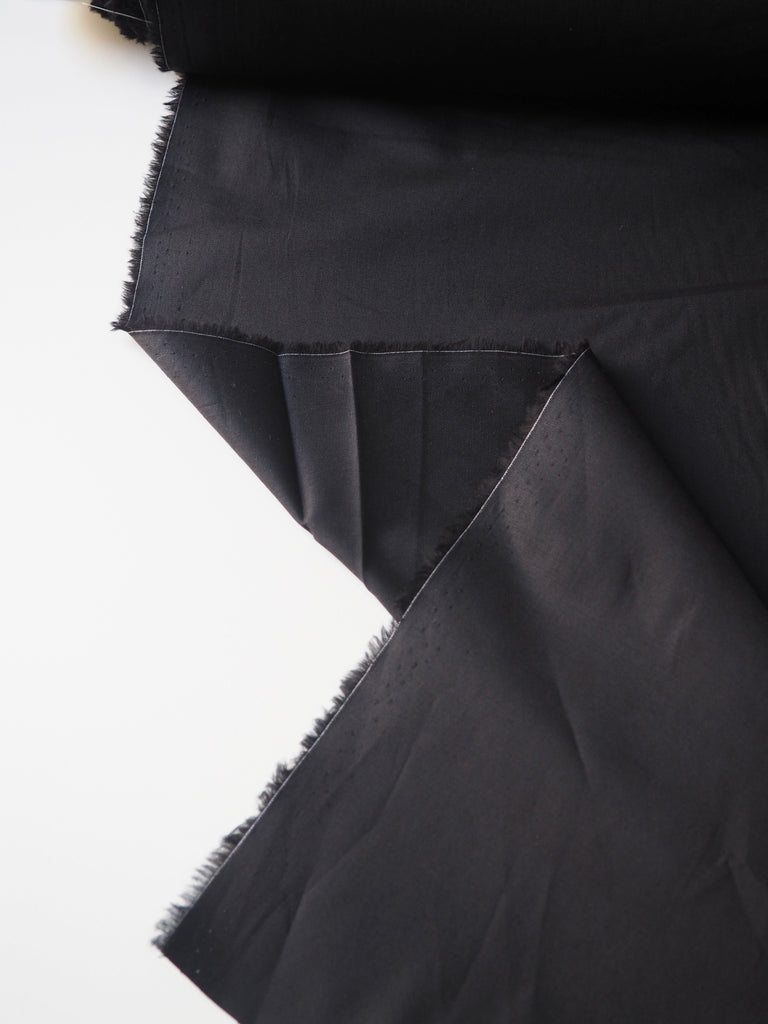 Black Stretch Sateen Cotton