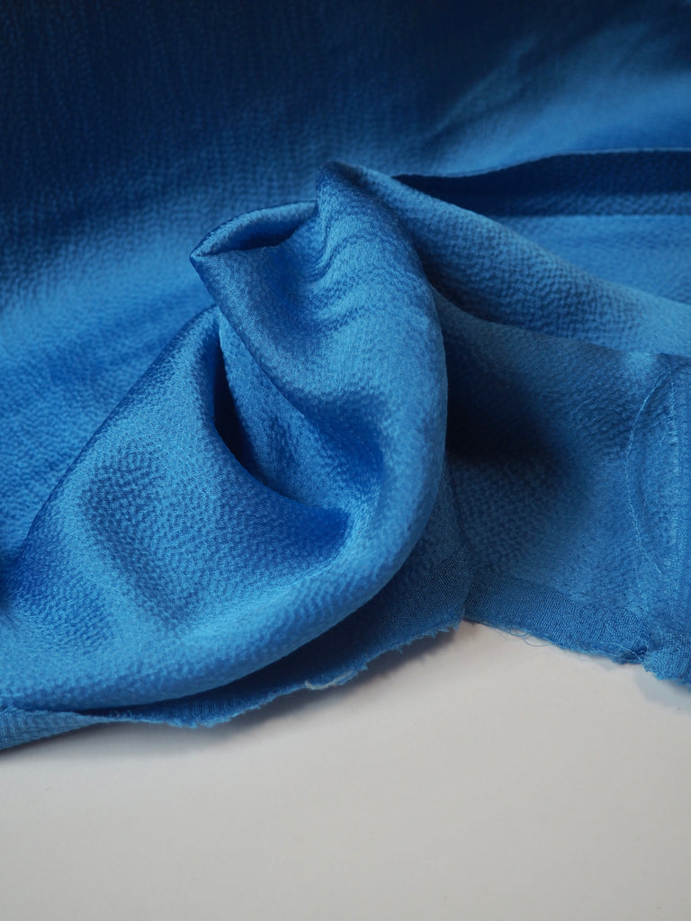 Azure Hammered Silk Satin