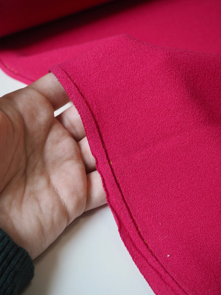 Raspberry Wool Crepe