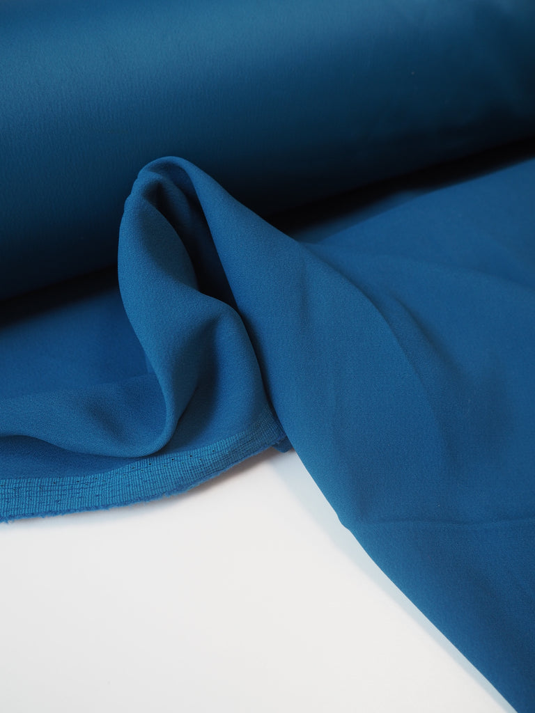 Ocean Viscose/Acetate Crepe-Backed Satin
