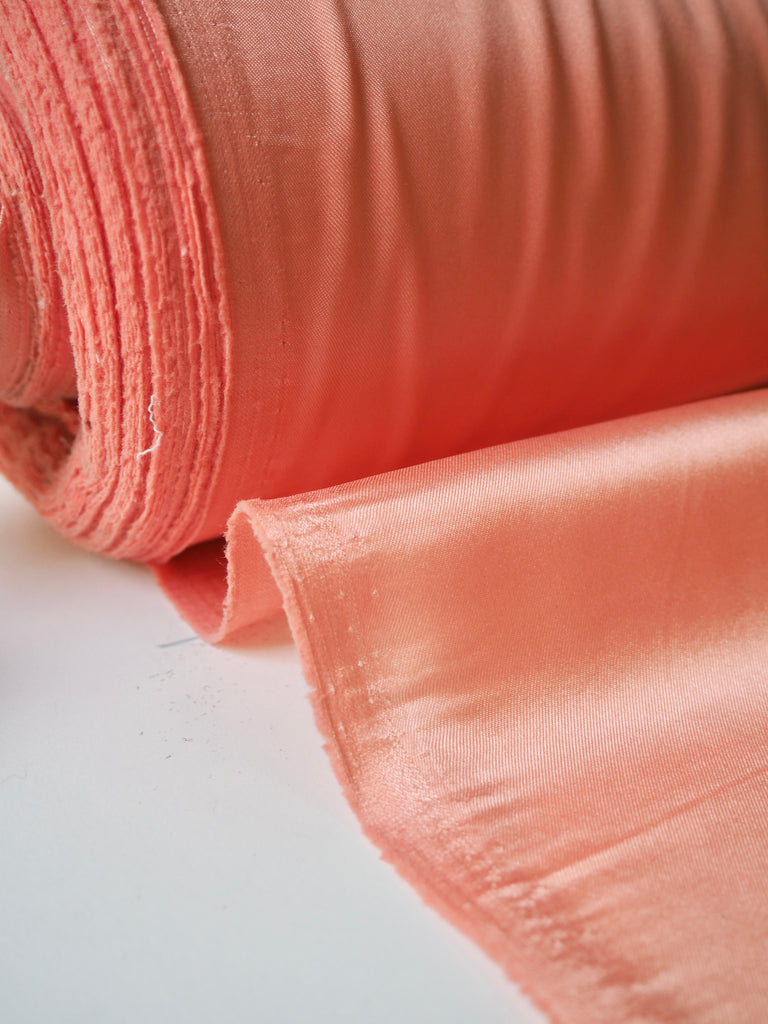 Peach Stretch Acetate Satin Twill Lining