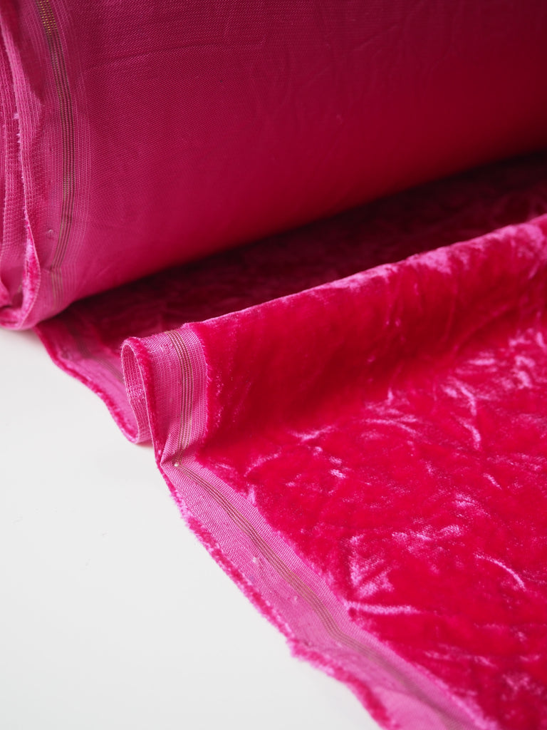 Hot Pink Micro Viscose Velvet