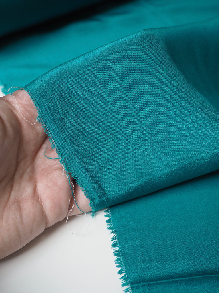 Turquoise Silk Crepe de Chine