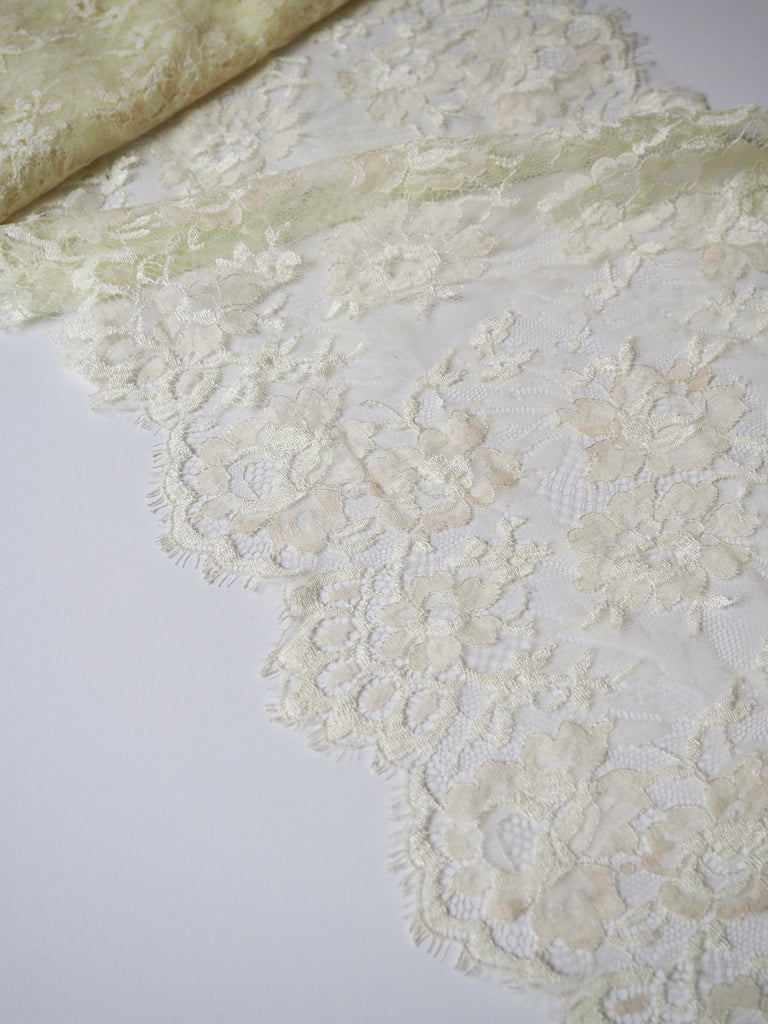 Yellow Eyelash Scalloped Lace Trim 25cm