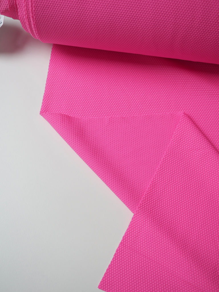 Neon Pink Textured Swim Performance Jersey