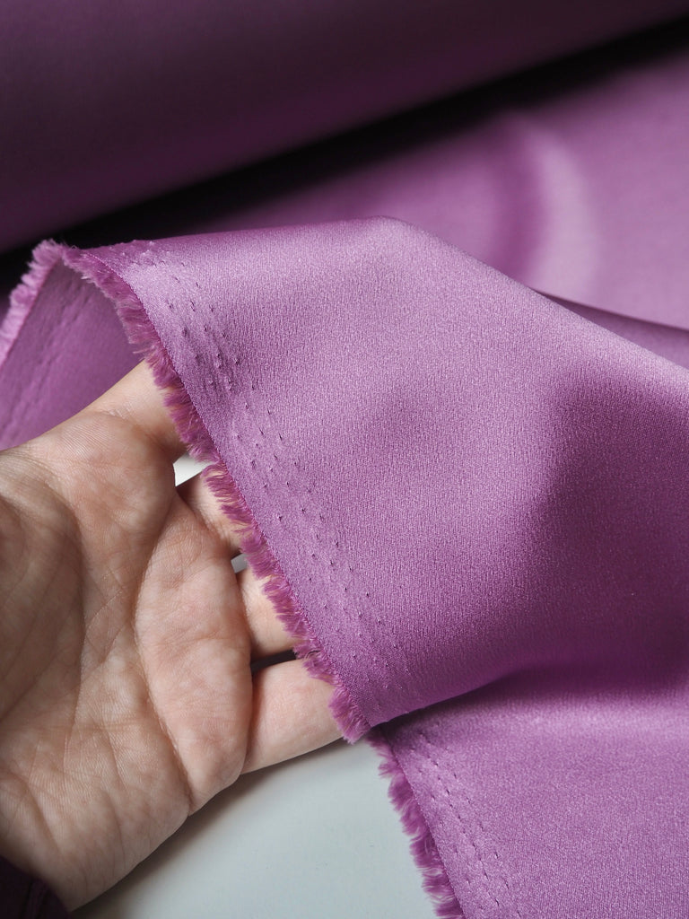 Mauve Crepe-Back Satin