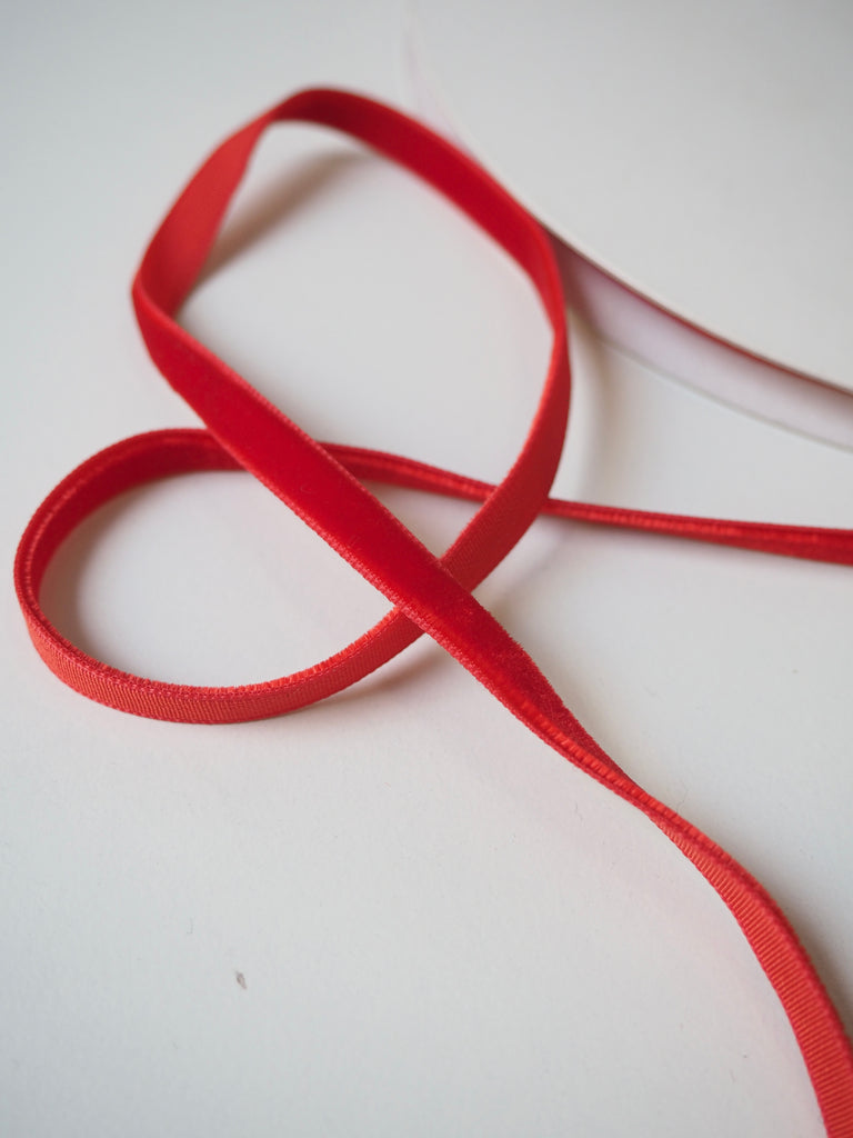 Le Claudel Red Velvet Ribbon 6mm