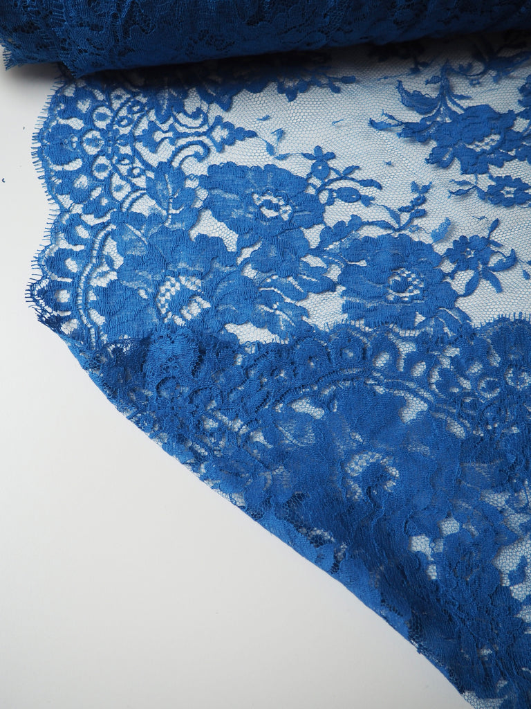 Sapphire Floral Scallop Lace